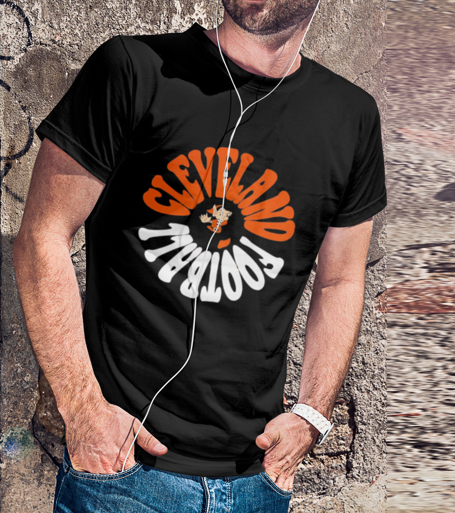 Cleveland Football Brownie The Elf Retro Orange White T-Shirt