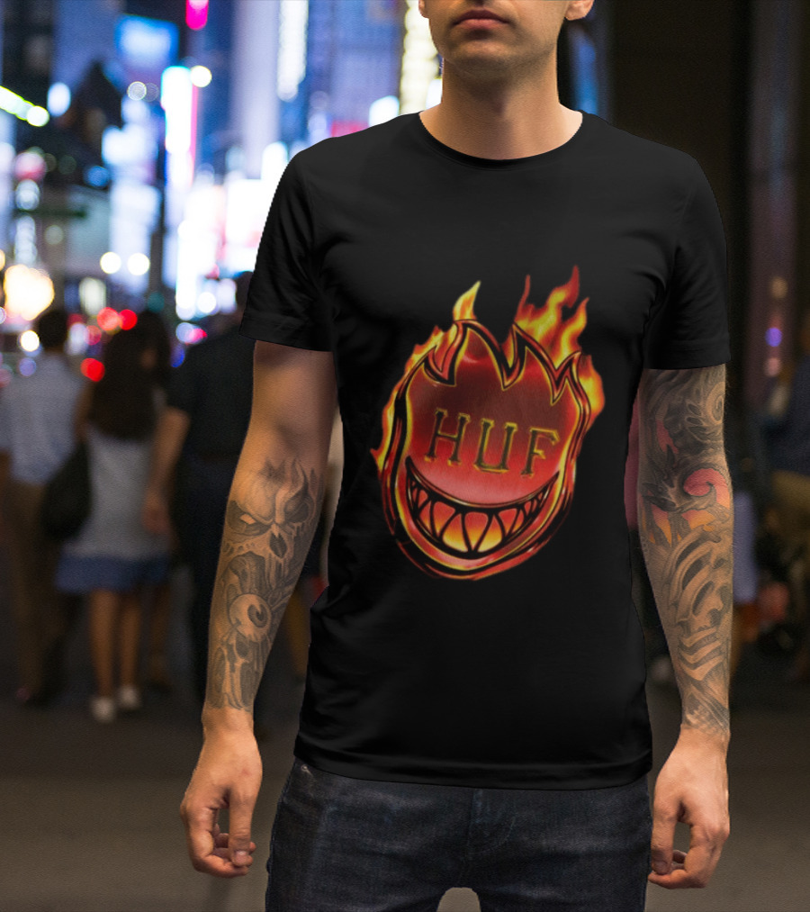 Huf X Spitfire Flame Galaxies Collaboration With Iconic Smiling T-Shirt
