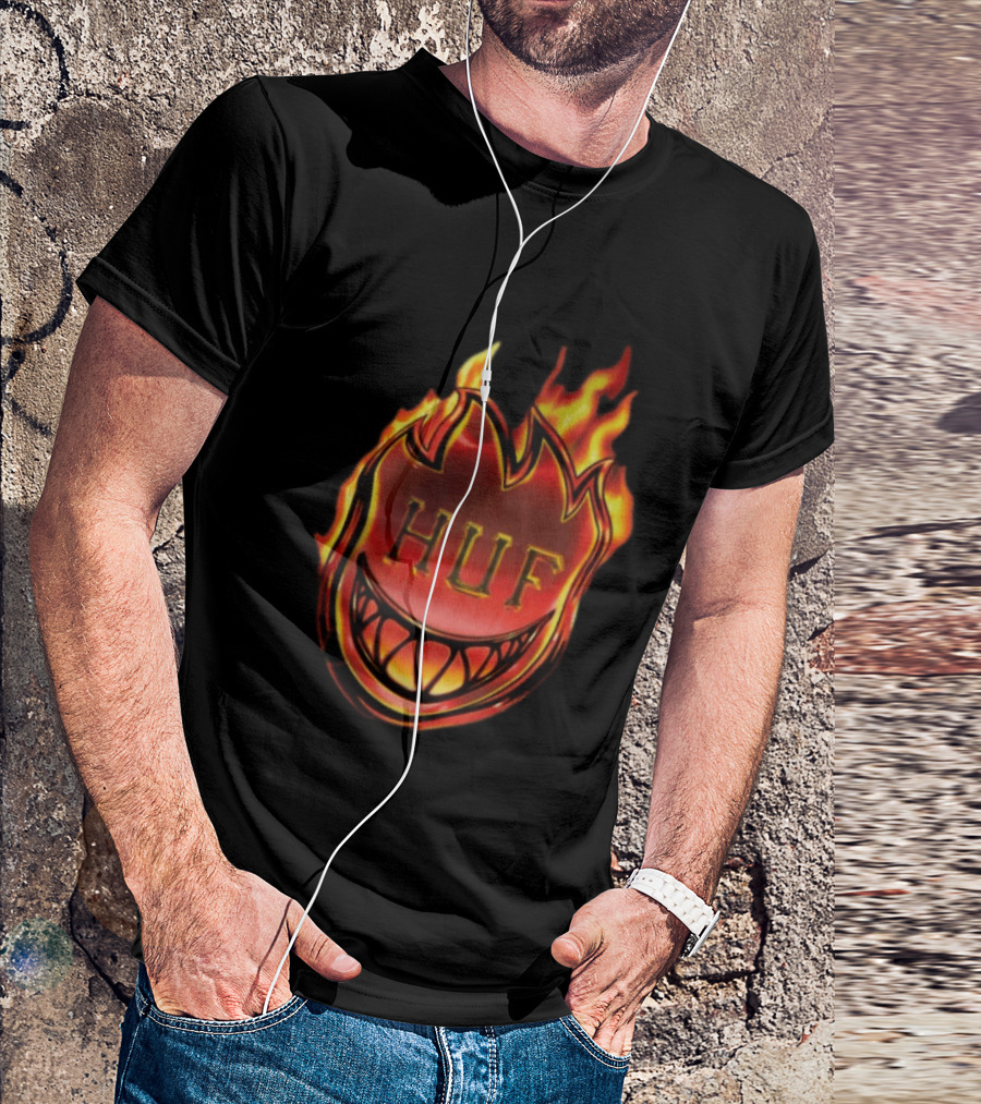 Huf X Spitfire Flame Galaxies Collaboration With Iconic Smiling T-Shirt