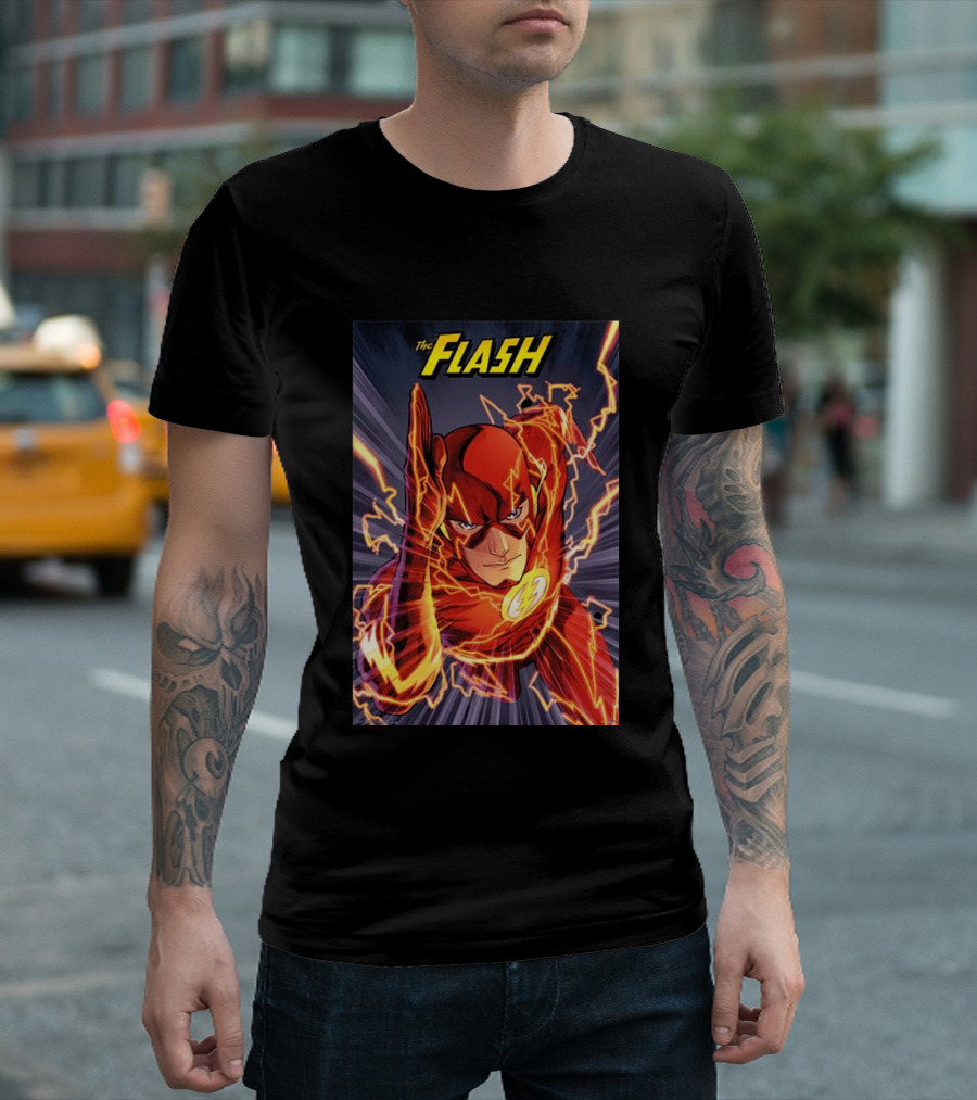 The Flash DC Comics Superhero Lightning Speedburst T-Shirt