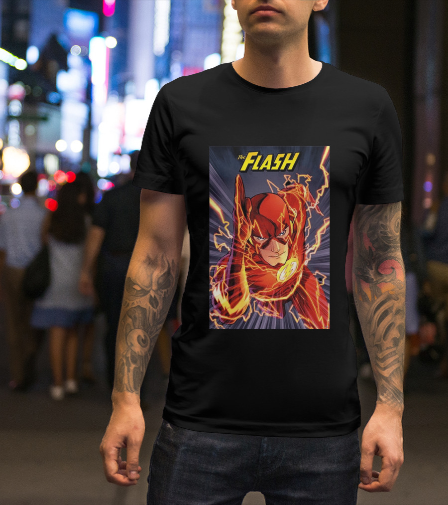 The Flash DC Comics Superhero Lightning Speedburst T-Shirt