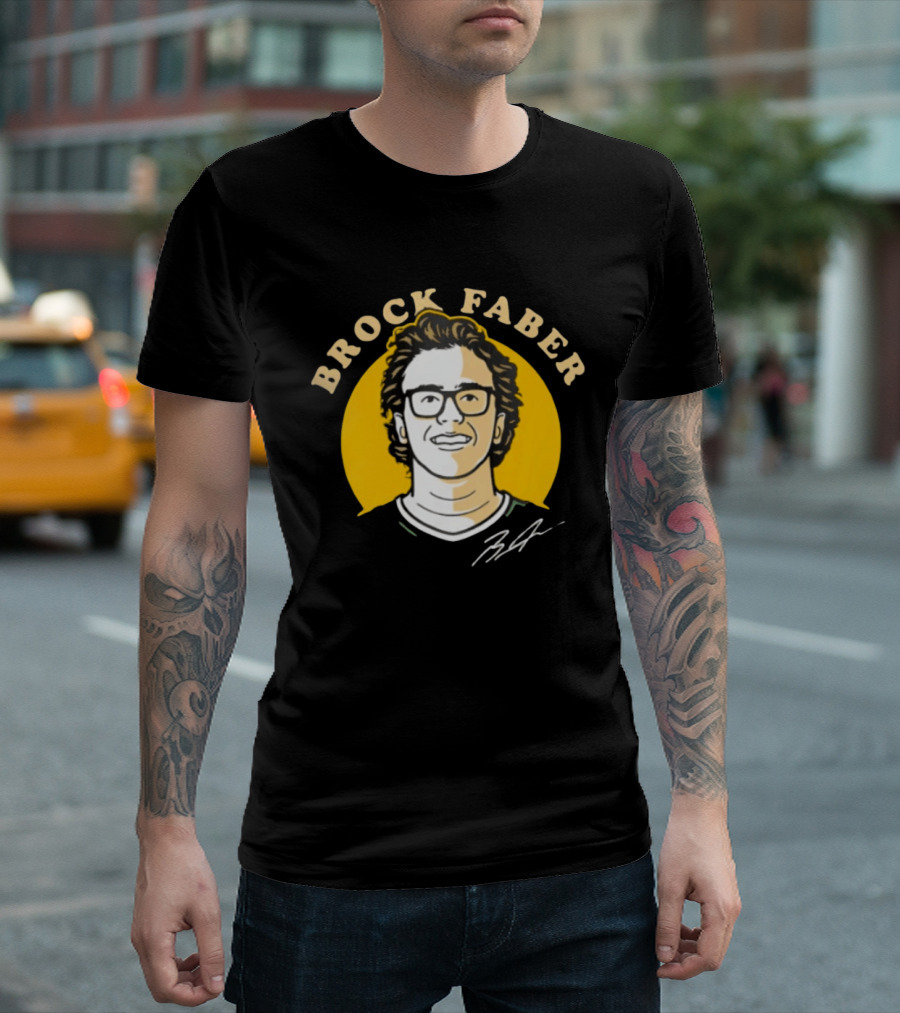 Brock Faber Minnesota Wild Comicstyle T-Shirt