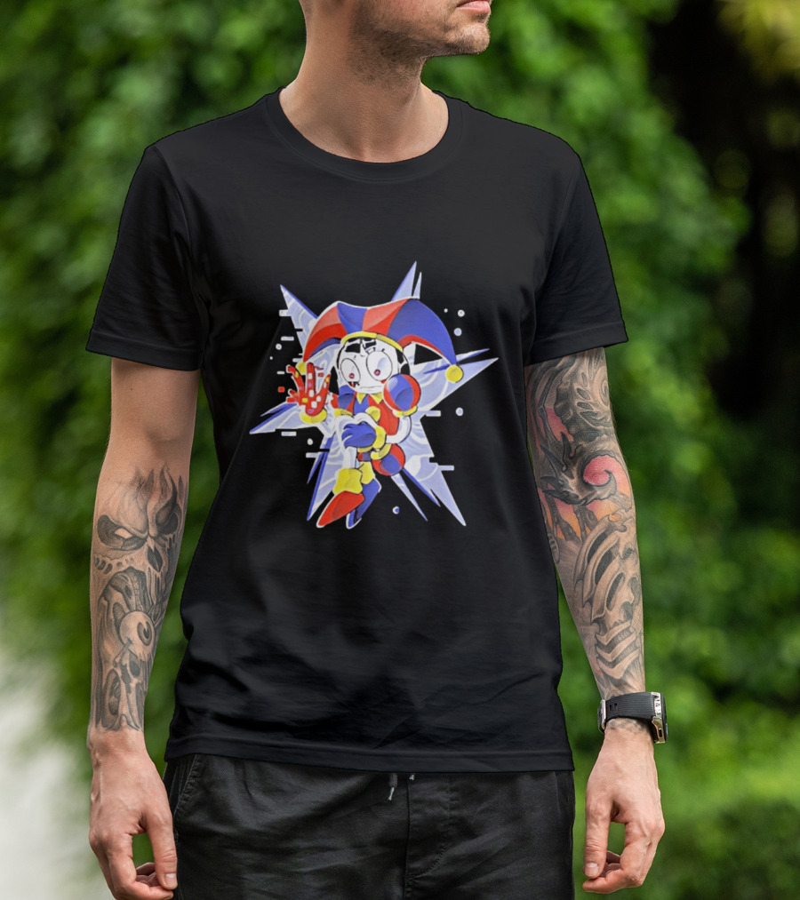Classic Pixel Jester Glitch Retro Arcade T-Shirt