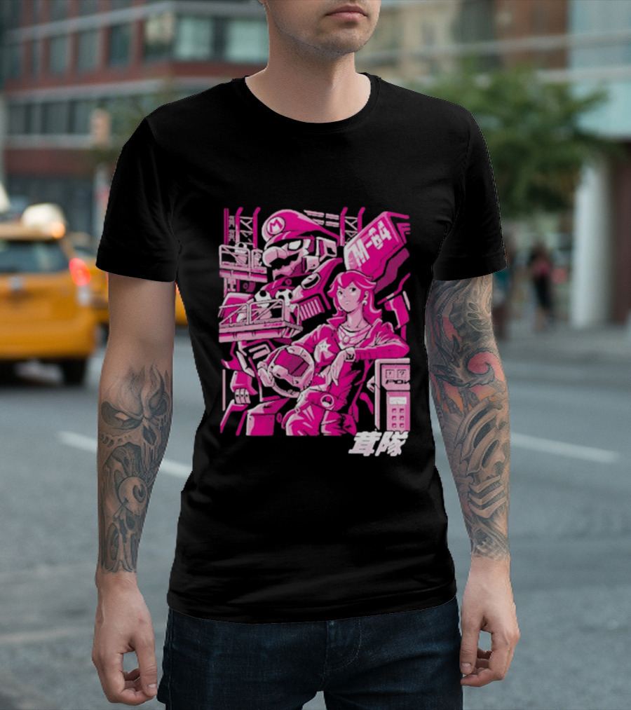 Turtle Destroyer M 64 Japanese Manga Style Mario Kart T-Shirt