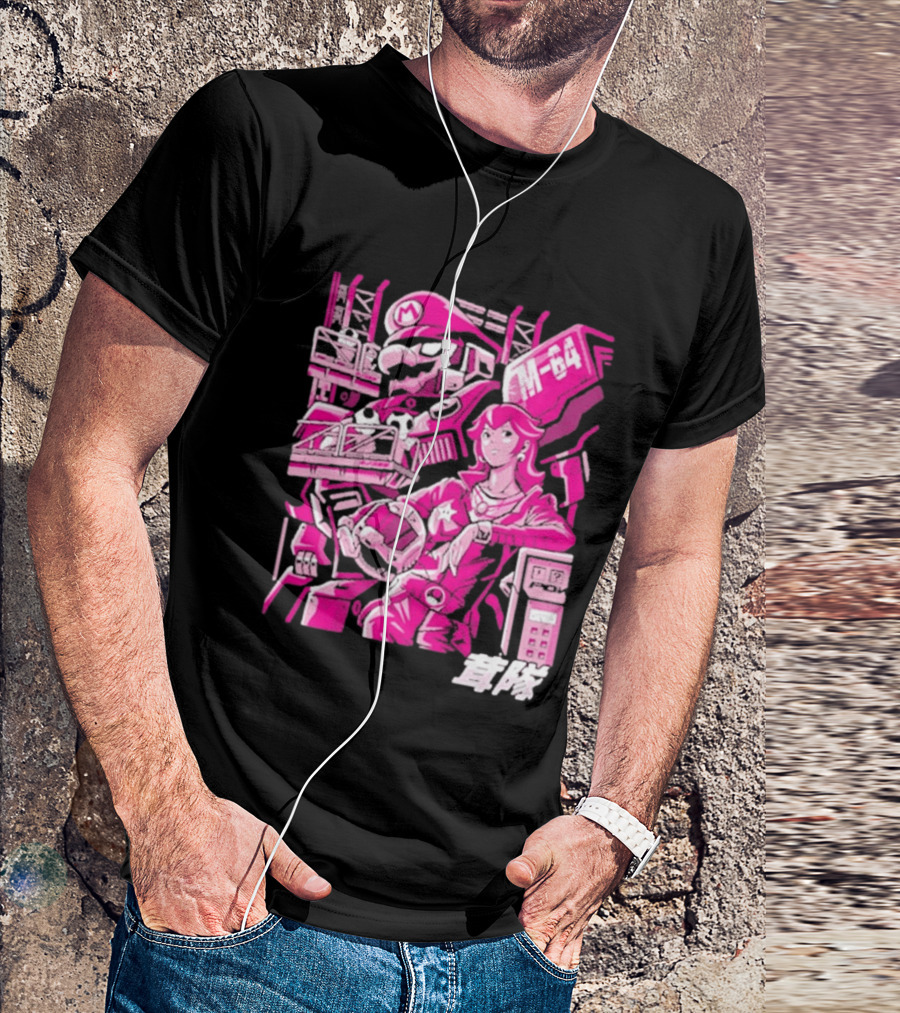 Turtle Destroyer M 64 Japanese Manga Style Mario Kart T-Shirt