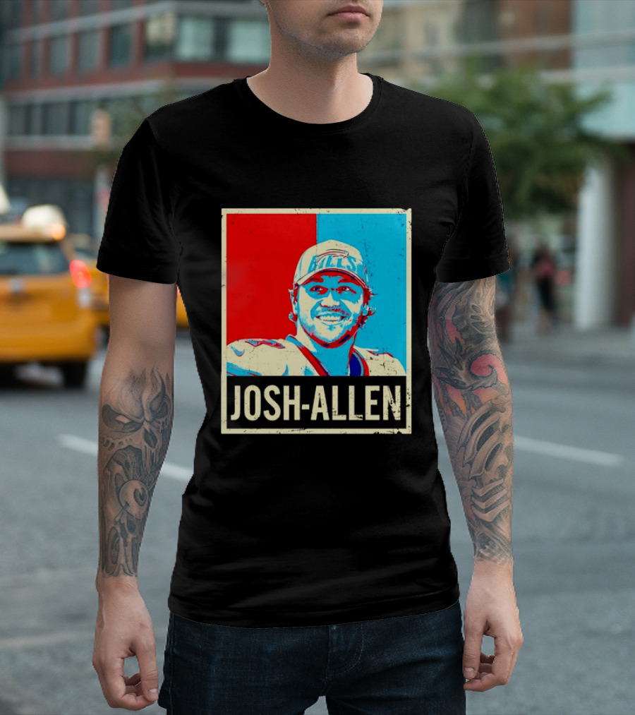 Distressed Josh Allen Buffalo Bills Pop T-Shirt