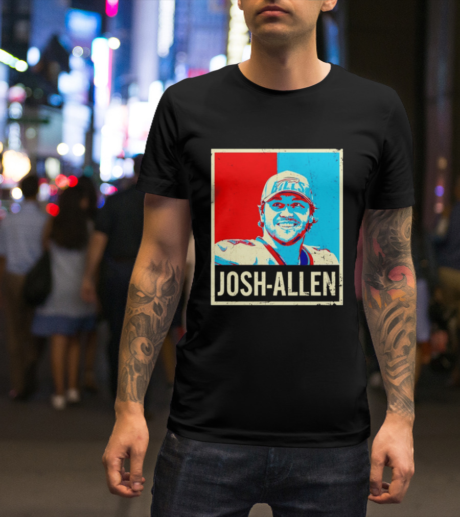 Distressed Josh Allen Buffalo Bills Pop T-Shirt