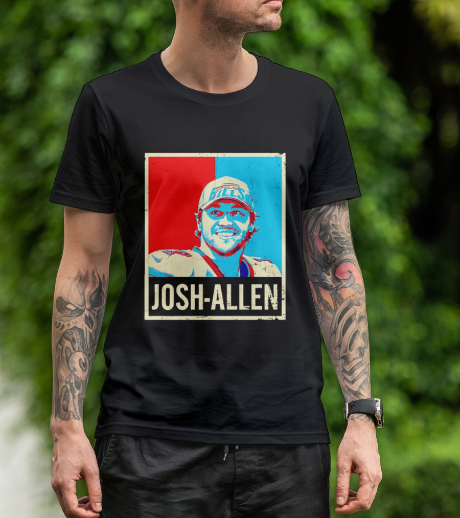 Distressed Josh Allen Buffalo Bills Pop T-Shirt