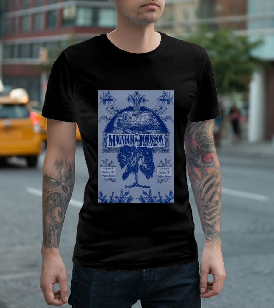 Magnolia And Johnson Electric Co Austin TX Wizard Rodeo Denton TX Rubber Gloves Dec 5 6 2026 T-Shirt