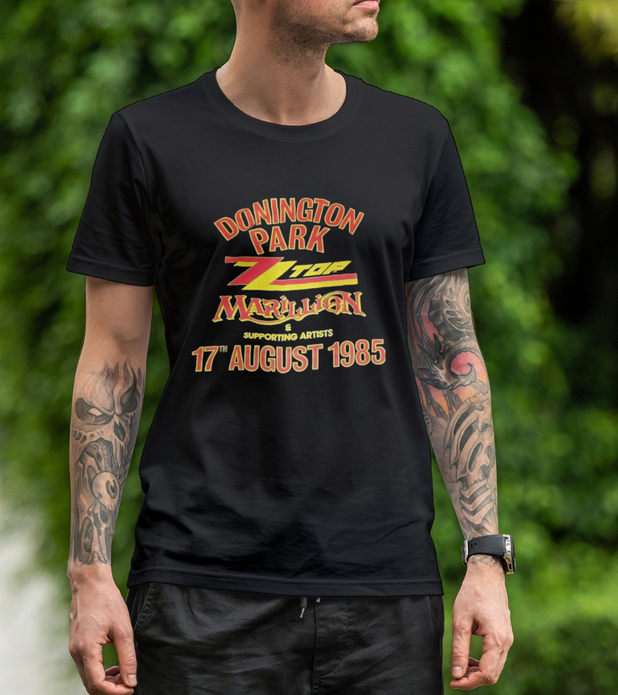 Donington Park ZZ Top Marillion 17 August 1985 Concert Supporting Artists T-Shirt