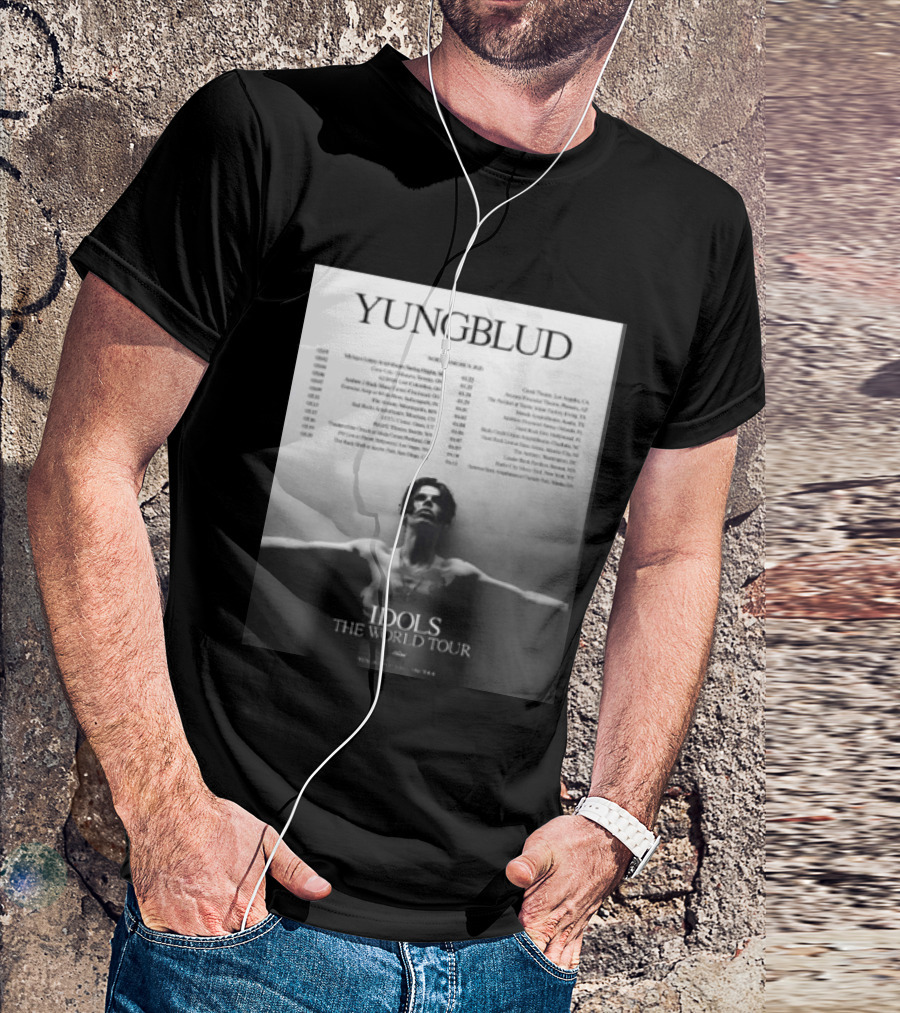 YUNGBLUD Idols The World Tour North America 2026 Schedule Dates Mockup Two Side T-Shirt