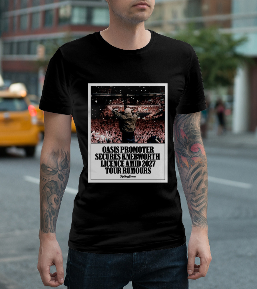 Rolling Stone Oasis Promoter Secures Knebworth Licence Amid 2027 Tour Rumours T-Shirt