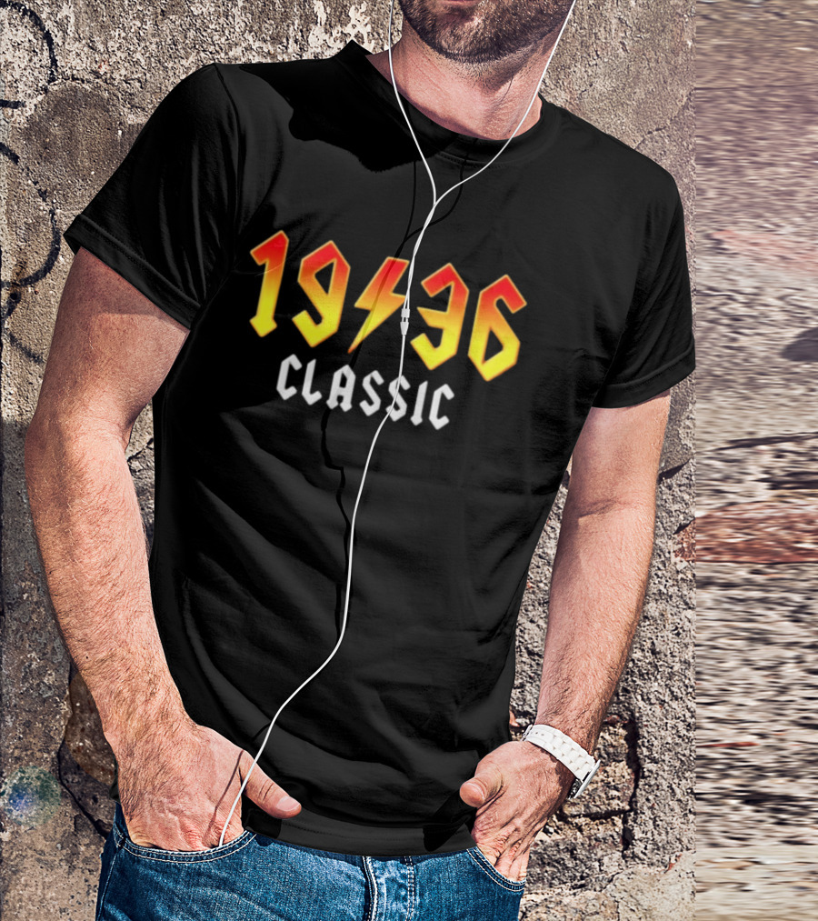 Original 90th Birthday Classic 1936 Rock Band Lightning Bolt T-Shirt