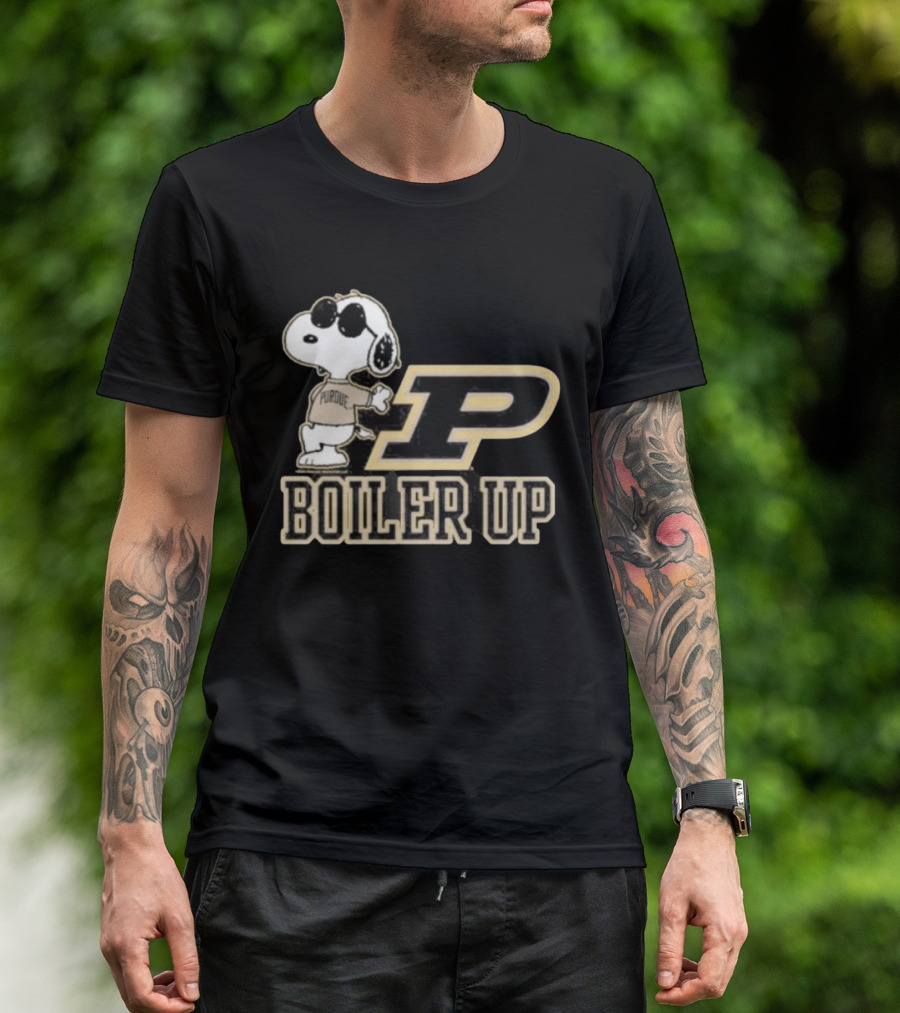 Purdue Boilermakers Snoopy Boiler Up P T-Shirt