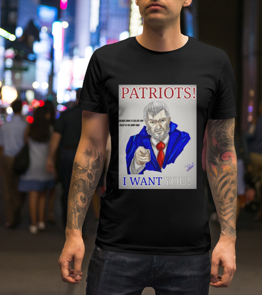 Patriots Solidus Snake Is Calling You Enlist In The Army Now I Want You T-Shirt
