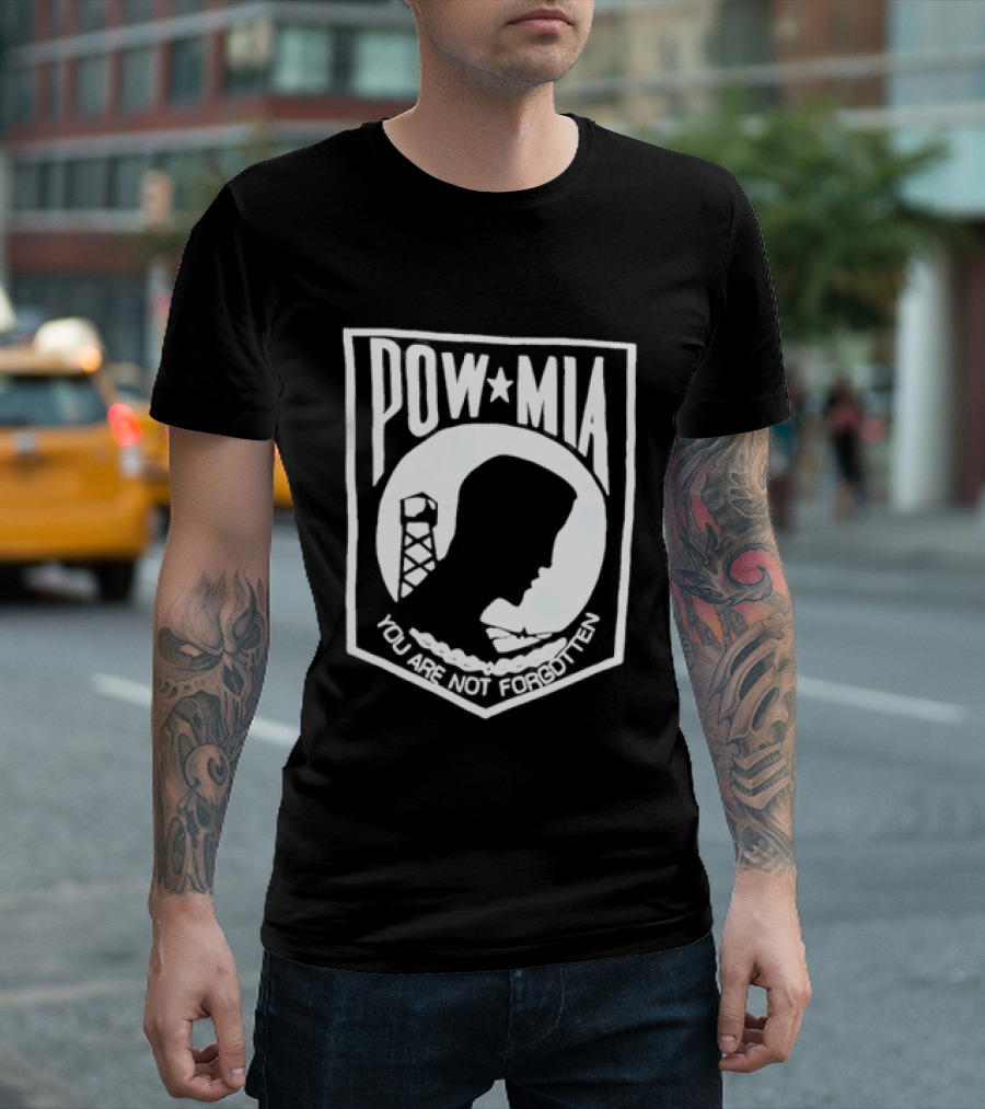 POW MIA You Are Not Forgotten Military Remembrance T-Shirt