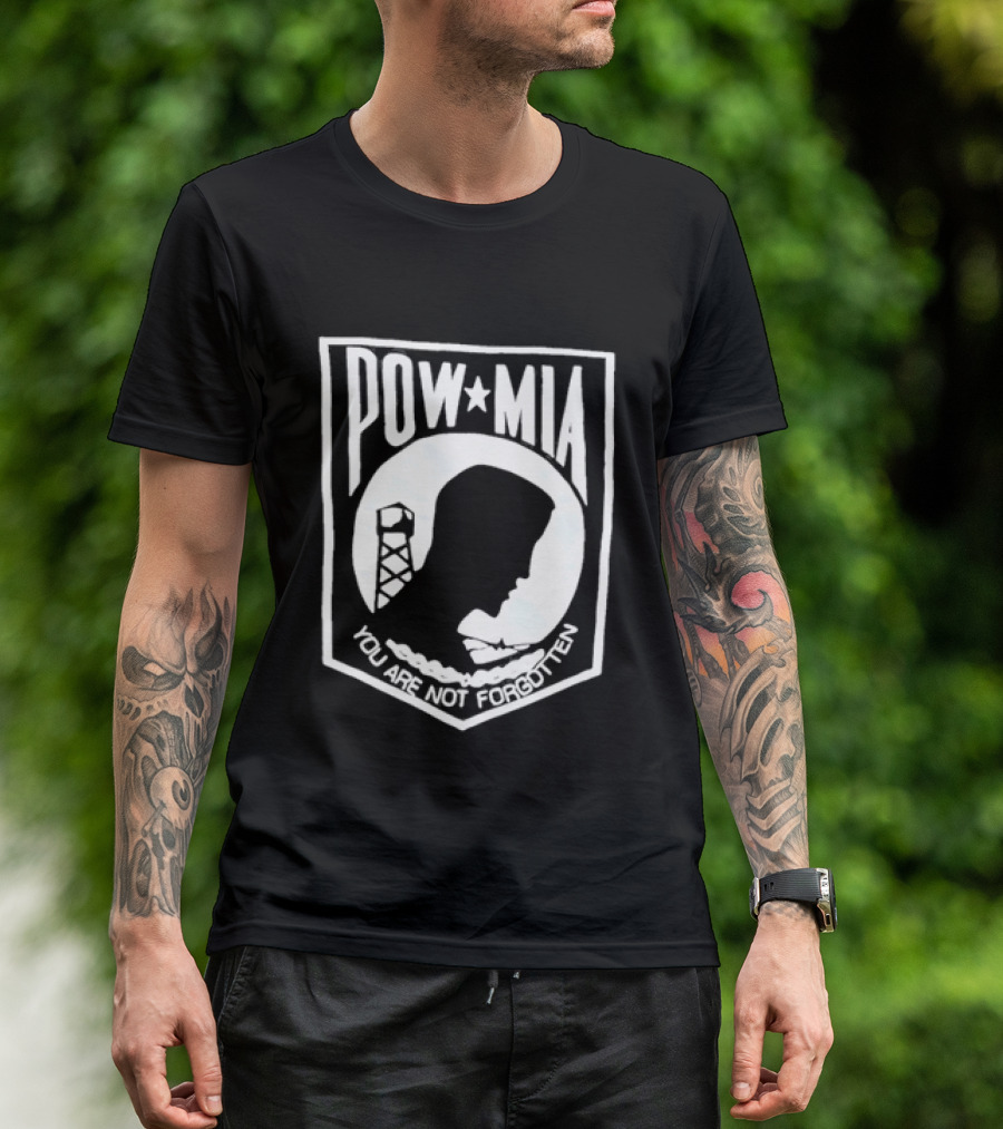 POW MIA You Are Not Forgotten Military Remembrance T-Shirt