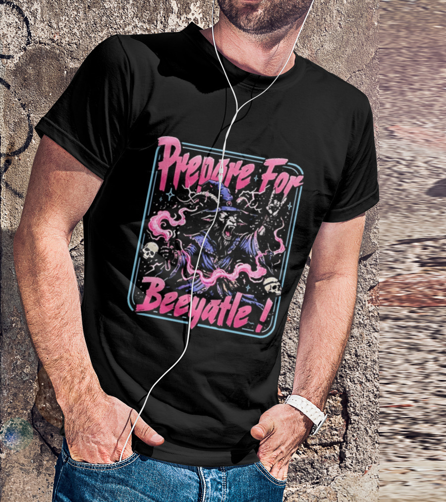 Prepare For Beeyatle Goat Wizard Metal Magic Skulls T-Shirt