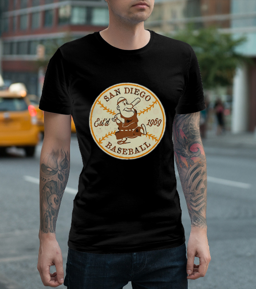 San Diego Padres Swinging Friar Est’d 1969 T-Shirt