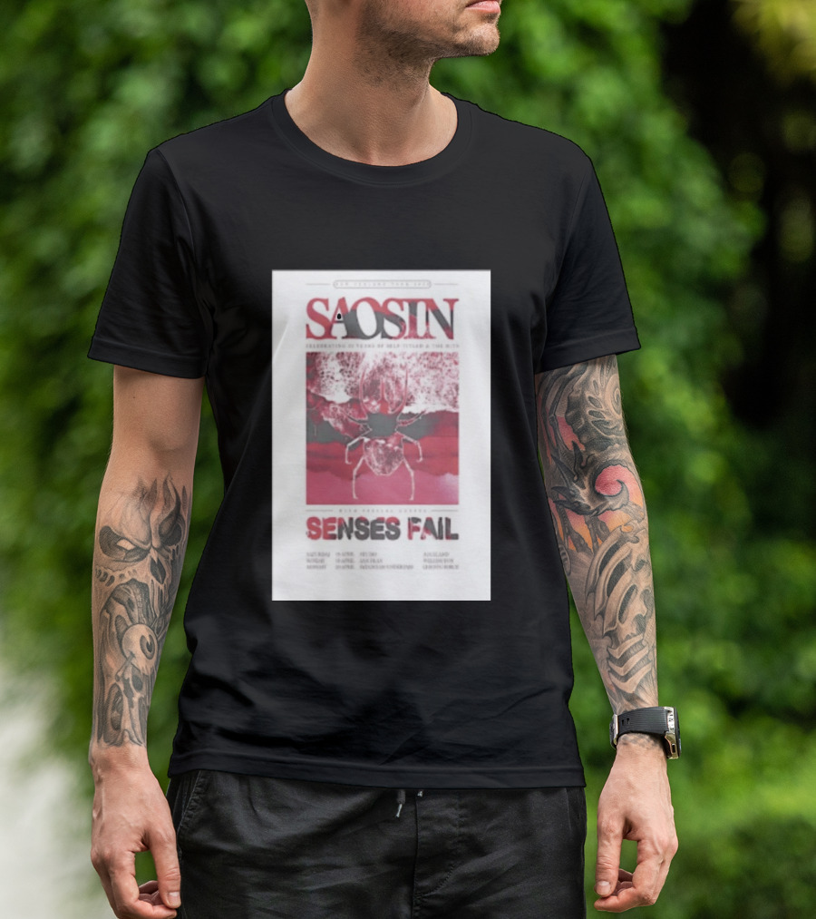 Saosin Sense Fail 2026 New Zealand Tour T-Shirt