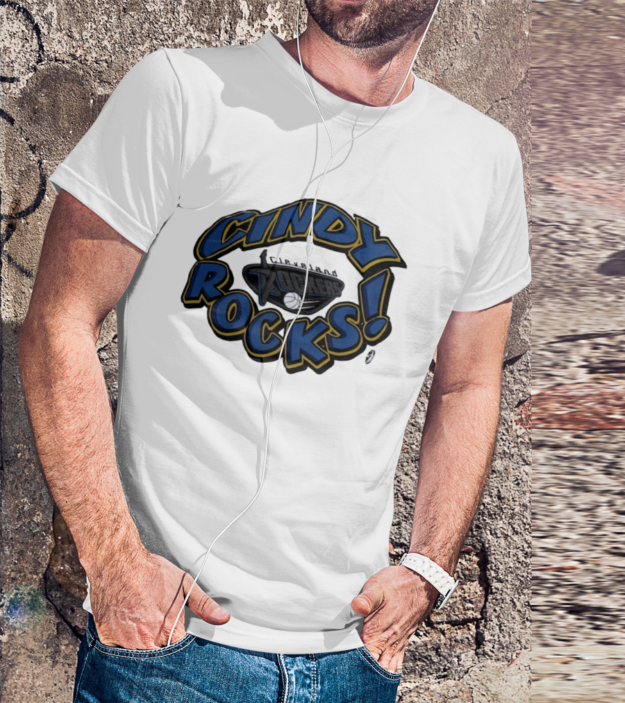 Cindy Rocks Cleveland Rockers Basketball T-Shirt