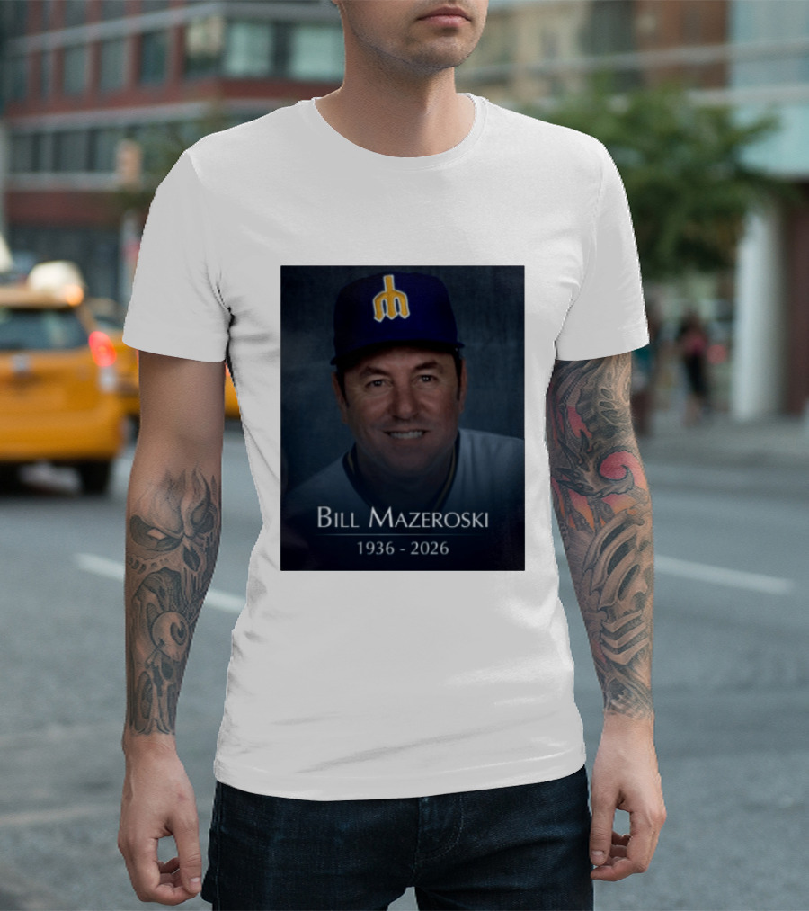 Bill Mazeroski National Baseball Hall Of Fame 1936 2026 Mariners Coach T-Shirt