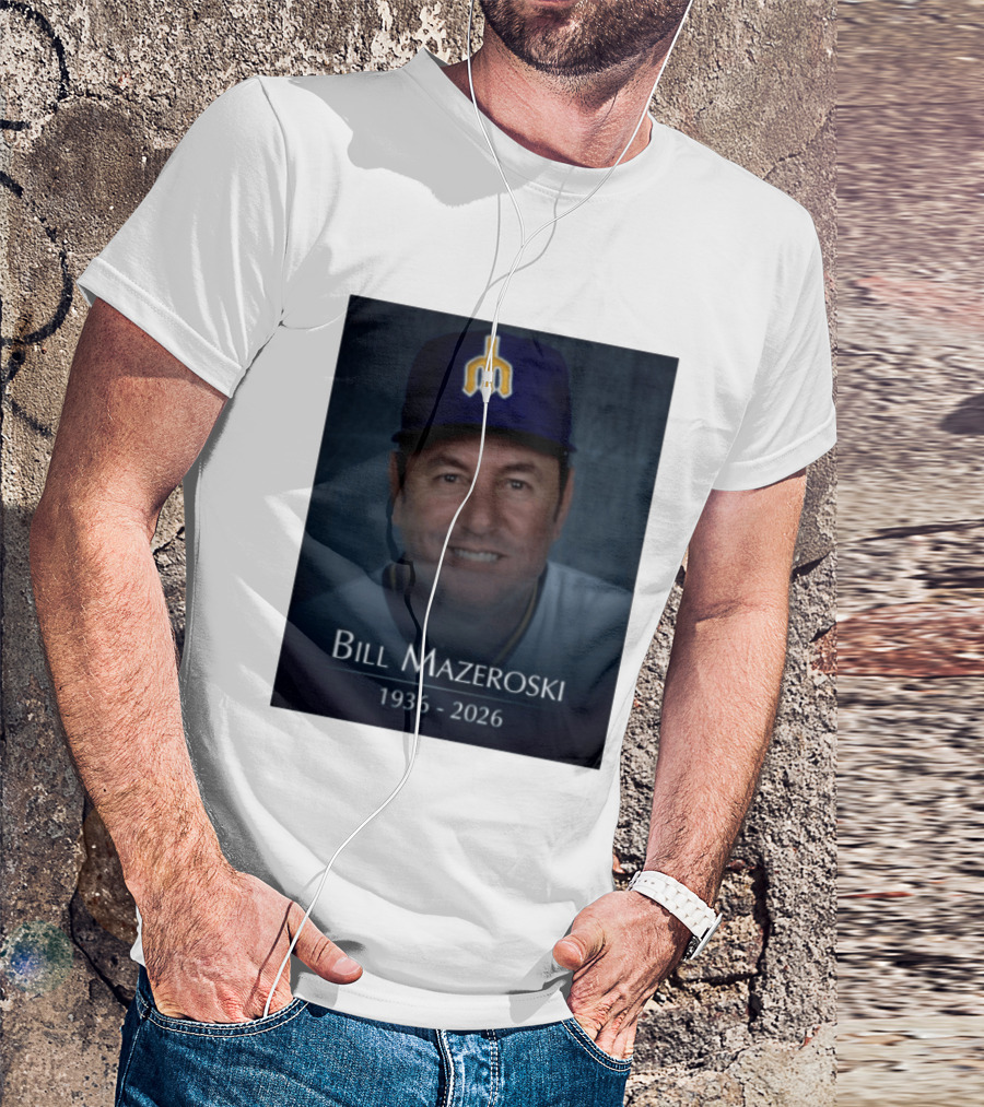 Bill Mazeroski National Baseball Hall Of Fame 1936 2026 Mariners Coach T-Shirt