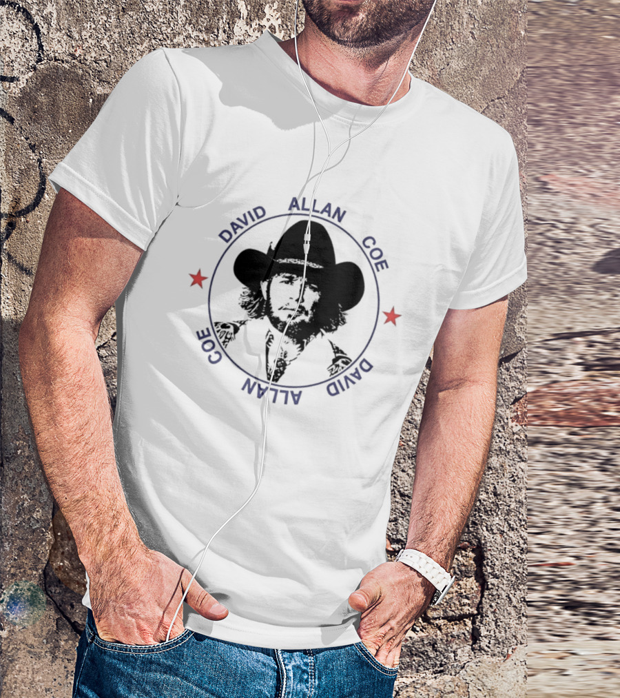 David Allan Coe Country Music Legend Vintage Cowboy Hat T-Shirt