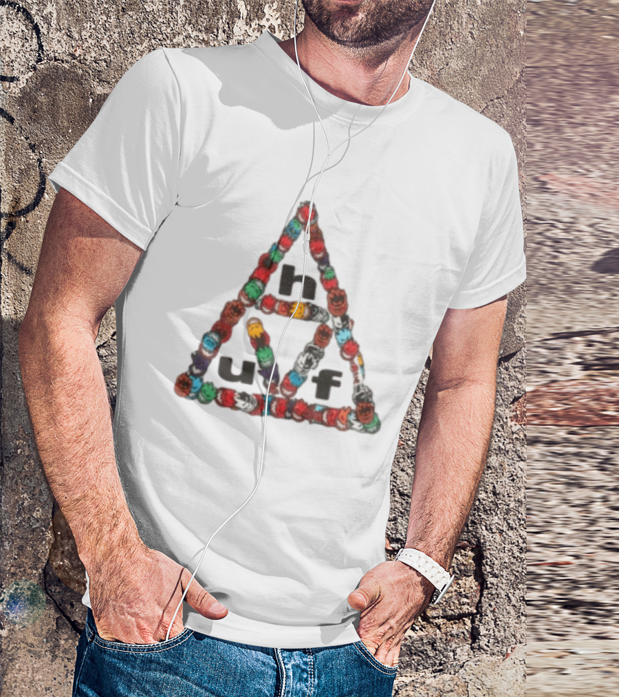 Huf Worldwide Spitfire Sticker Triple Triangle Collaboration T-Shirt