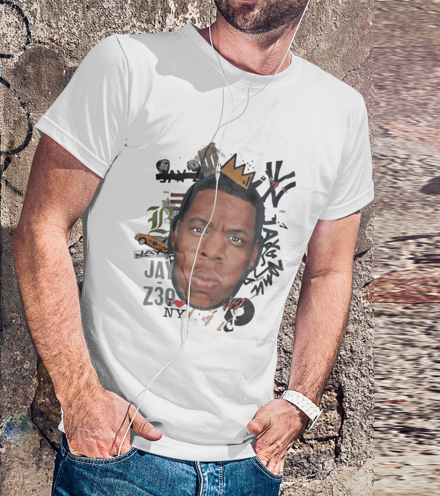 Jay Z Brooklyn 4 44 Hard Knock Life Collage Crown NYC Taxi T-Shirt