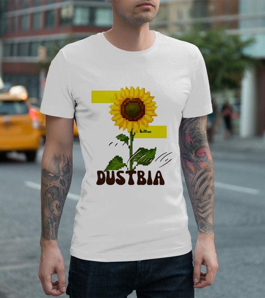 Love Actually Dustbia Pixel Sunflower T-Shirt