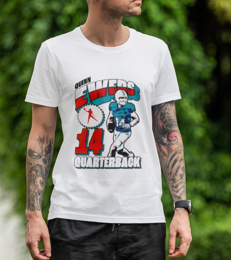 Quinn Ewers Miami Dolphins 14 Football Quarterback T-Shirt