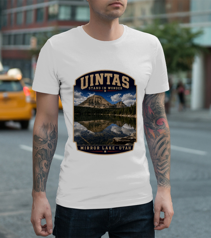 Uintas Stand In Wonder At Mirror Lake Utah T-Shirt