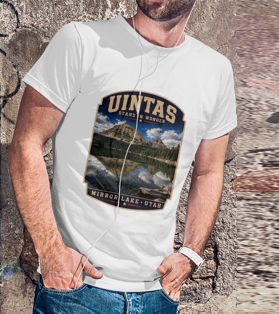 Uintas Stand In Wonder At Mirror Lake Utah T-Shirt