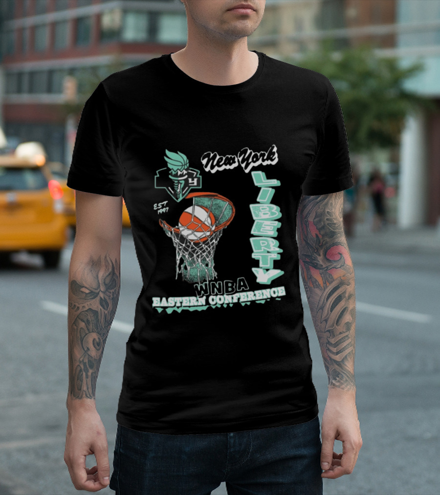 New York Liberty WNBA Eastern Conference 47Brand Store 47 Foundation T-Shirt