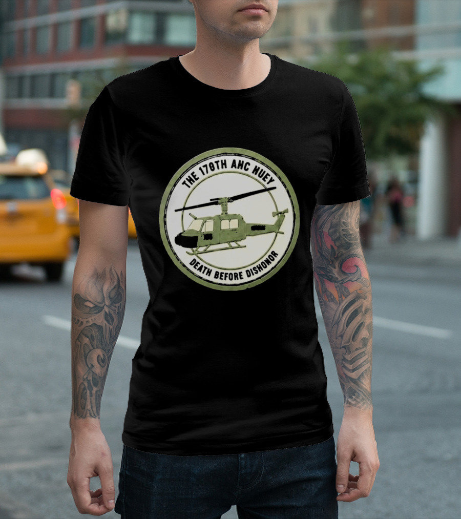 The 178th AHC Huey Death Before Dishonor Helicopter T-Shirt