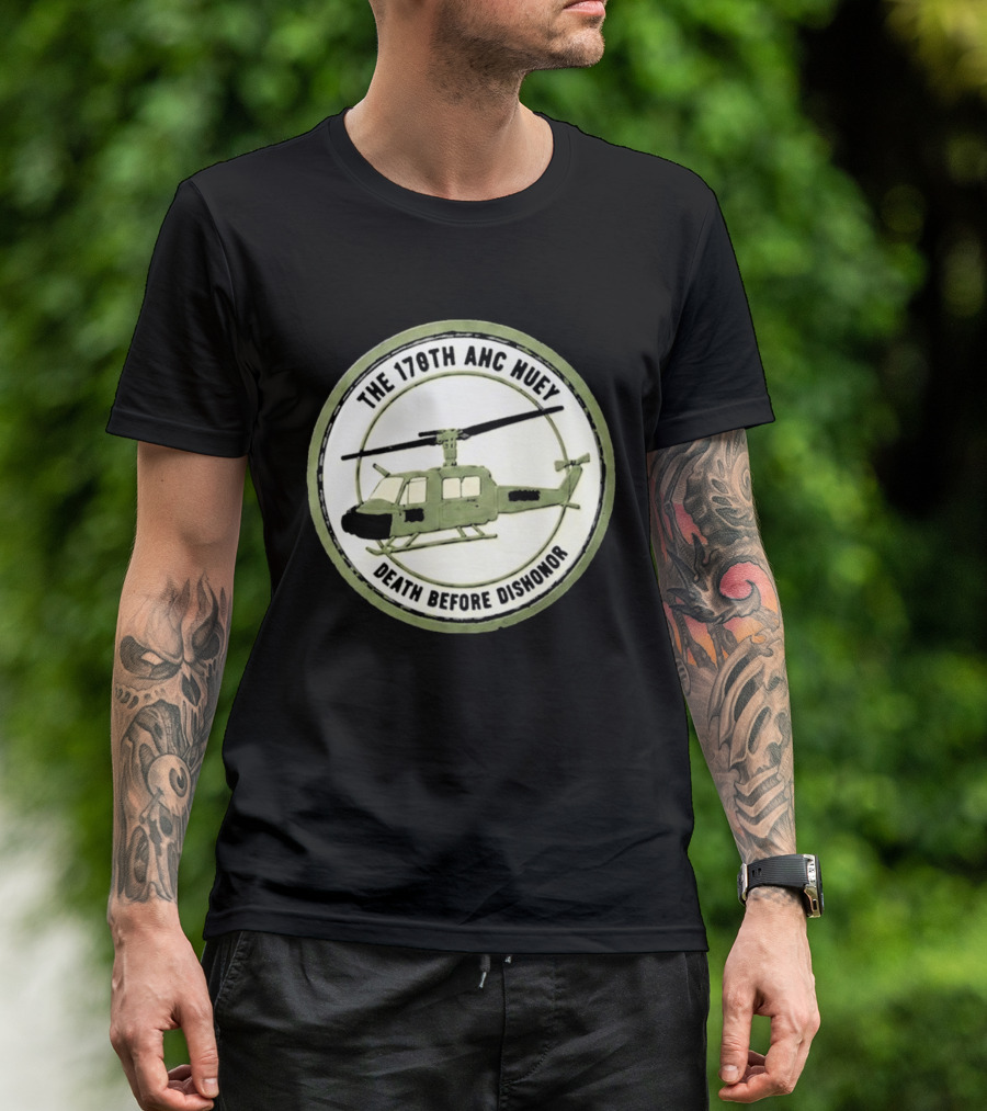 The 178th AHC Huey Death Before Dishonor Helicopter T-Shirt