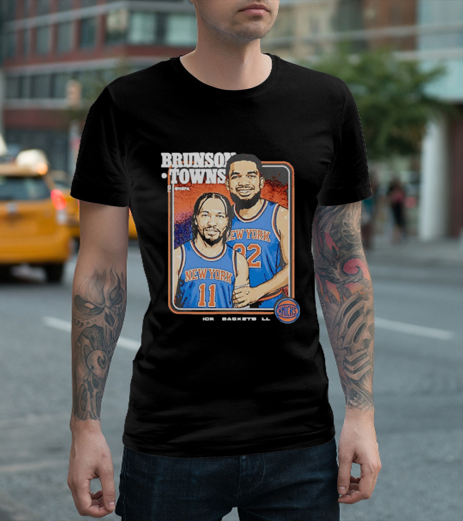 Brunson Towns NBA New York Knicks 11 32 Knicks Step Brothers T-Shirt