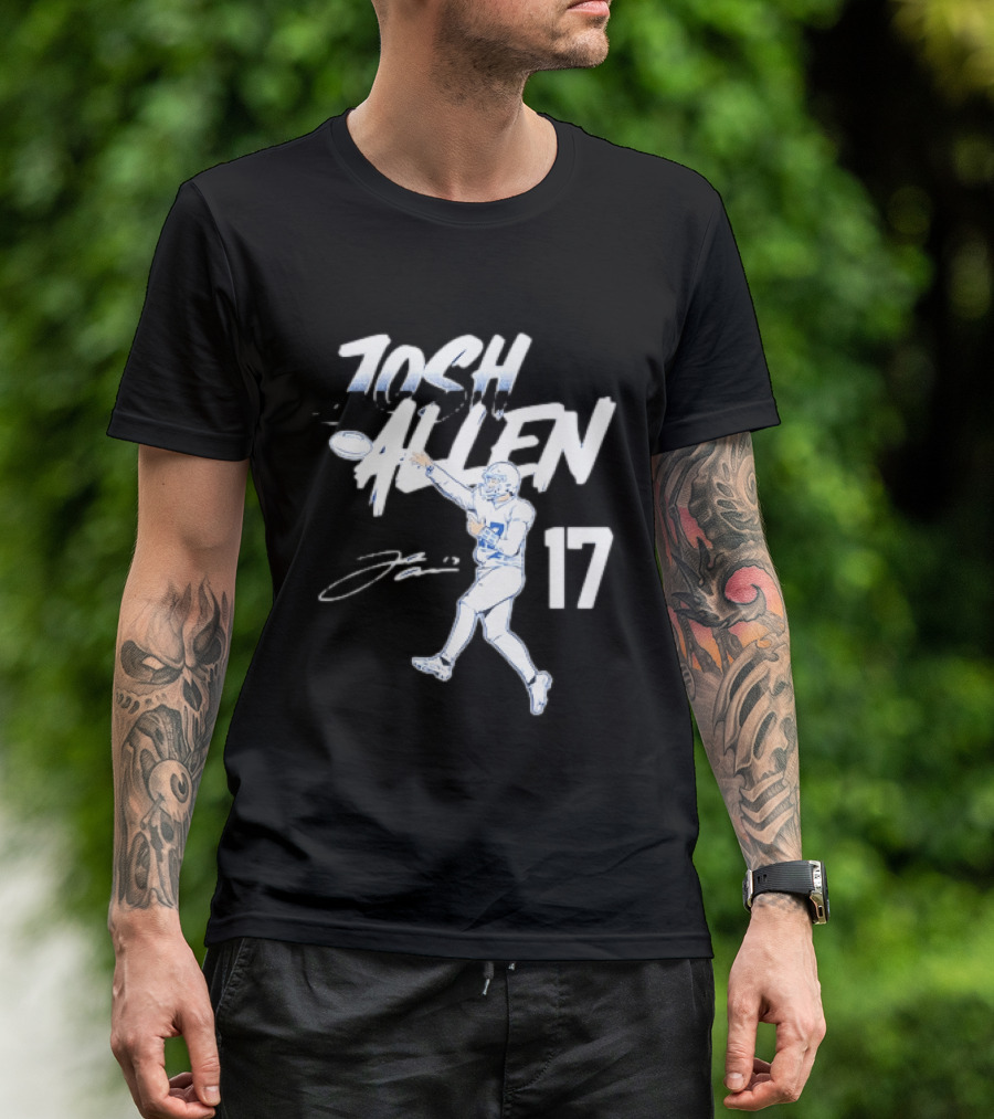 Josh Allen 17 Buffalo Bills Throwing T-Shirt