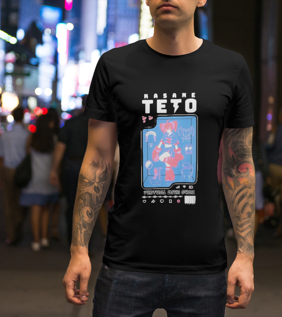 Kasane Teto Virtual Diva 0401 Vocaloid Anime Accessories And Outfit Collection T-Shirt