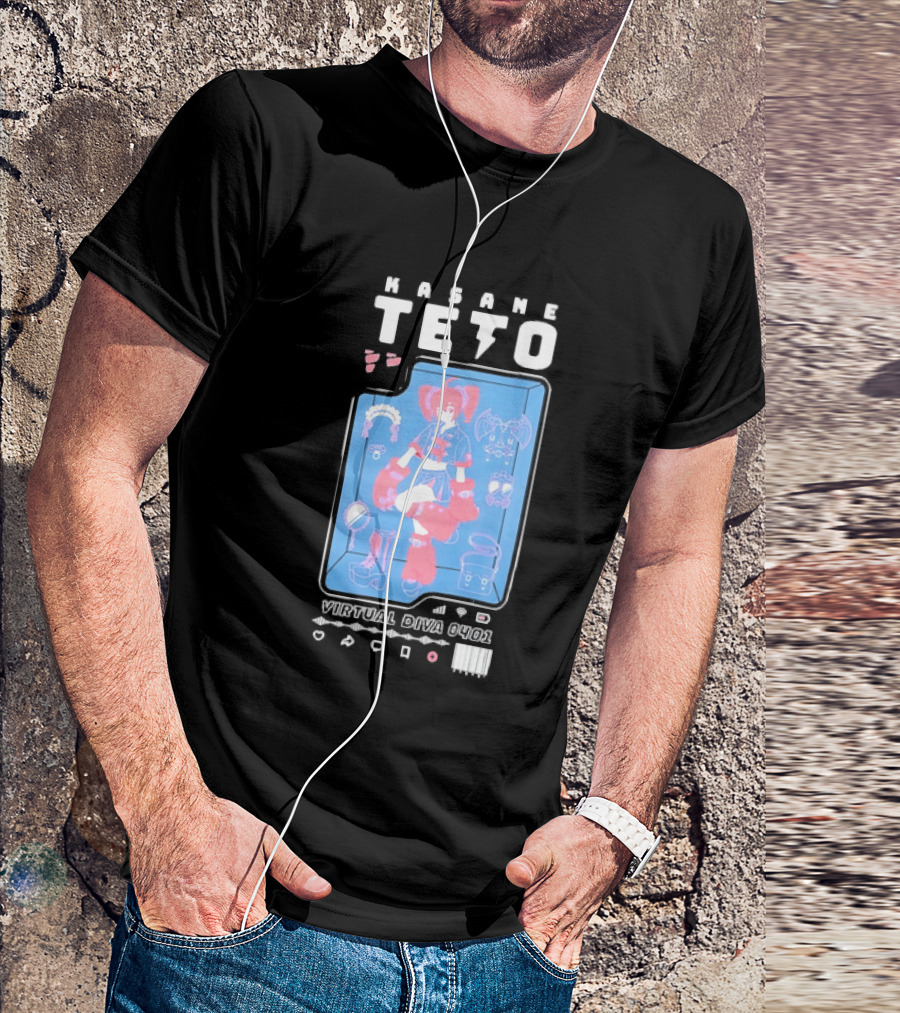 Kasane Teto Virtual Diva 0401 Vocaloid Anime Accessories And Outfit Collection T-Shirt
