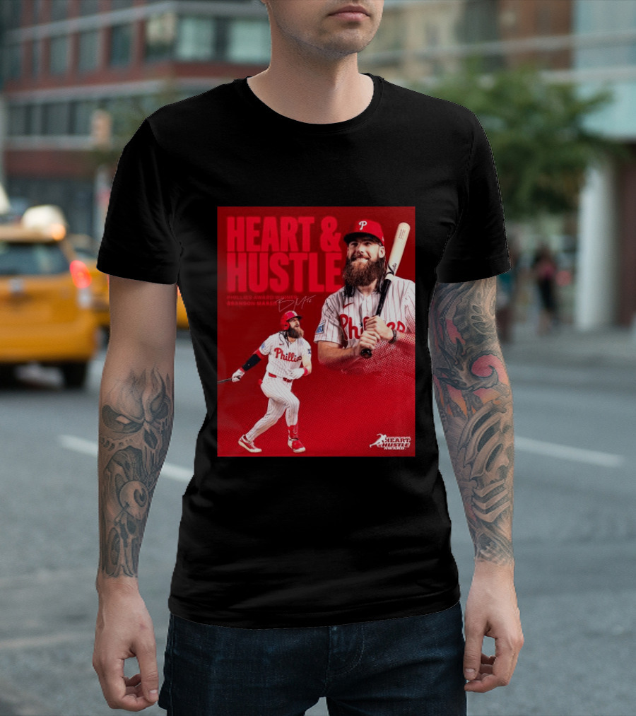 Philadelphia Phillies Heart & Hustle Award Winner Brandon Marsh T-Shirt