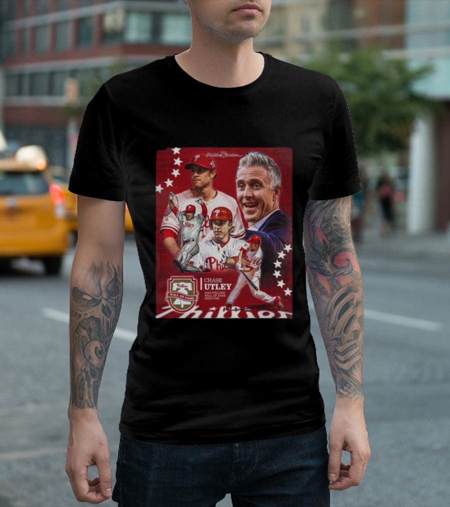 Phillies Nation Chase Utley 2026 Wall Of Fame Inductee Phillies T-Shirt