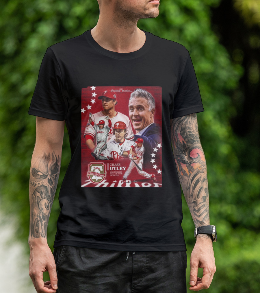 Phillies Nation Chase Utley 2026 Wall Of Fame Inductee Phillies T-Shirt