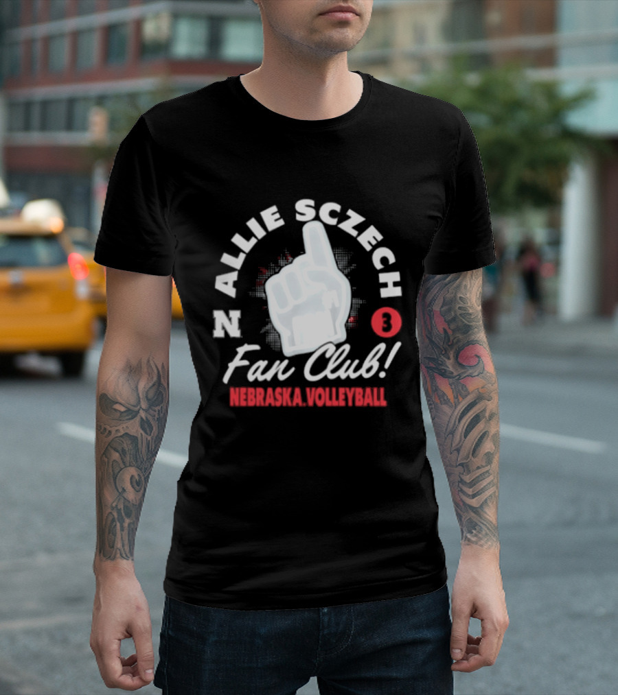 Allie Sczech Fan Club Nebraska Volleyball 3 T-Shirt