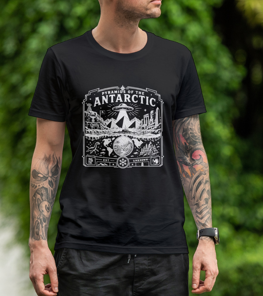 Pyramids Of The Antarctic UFO Ancient Ruins Est Unknown Antarctica T-Shirt