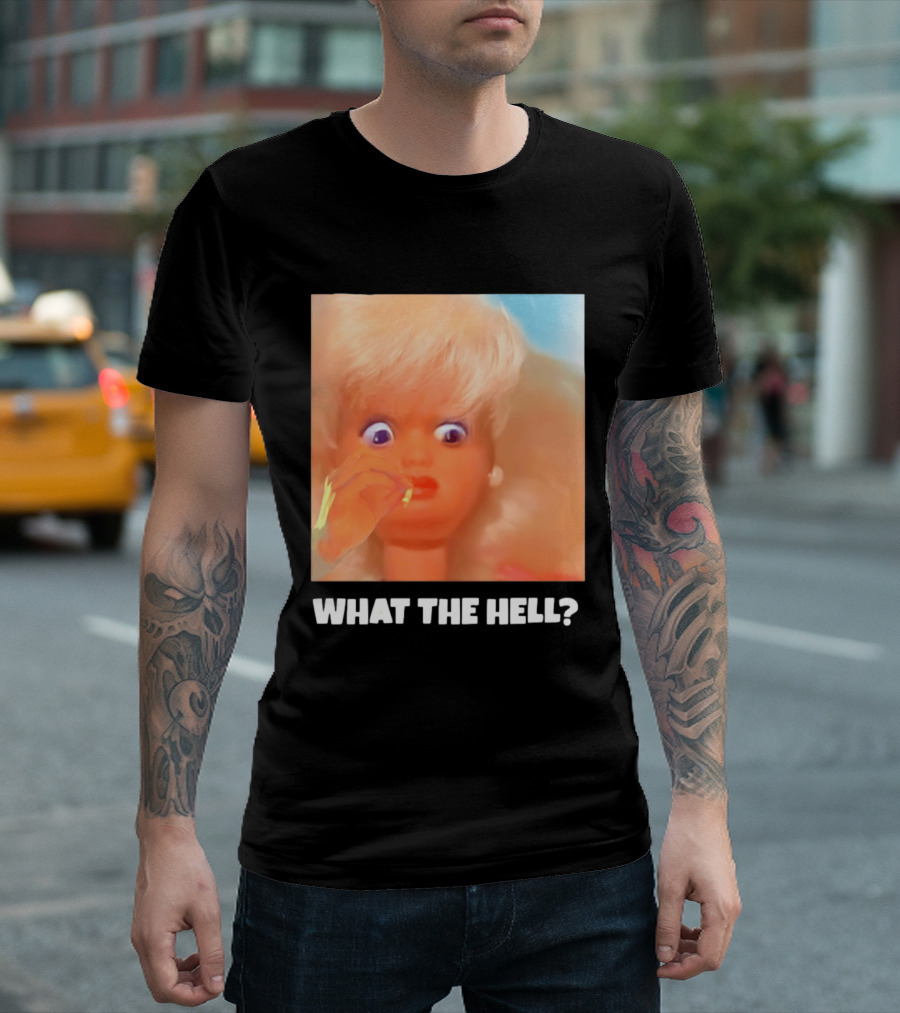 What The Hell Doll Meme Reaction Funny Expression T-Shirt