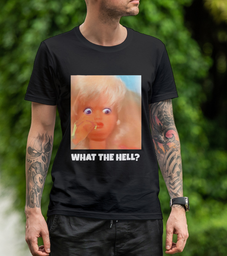 What The Hell Doll Meme Reaction Funny Expression T-Shirt