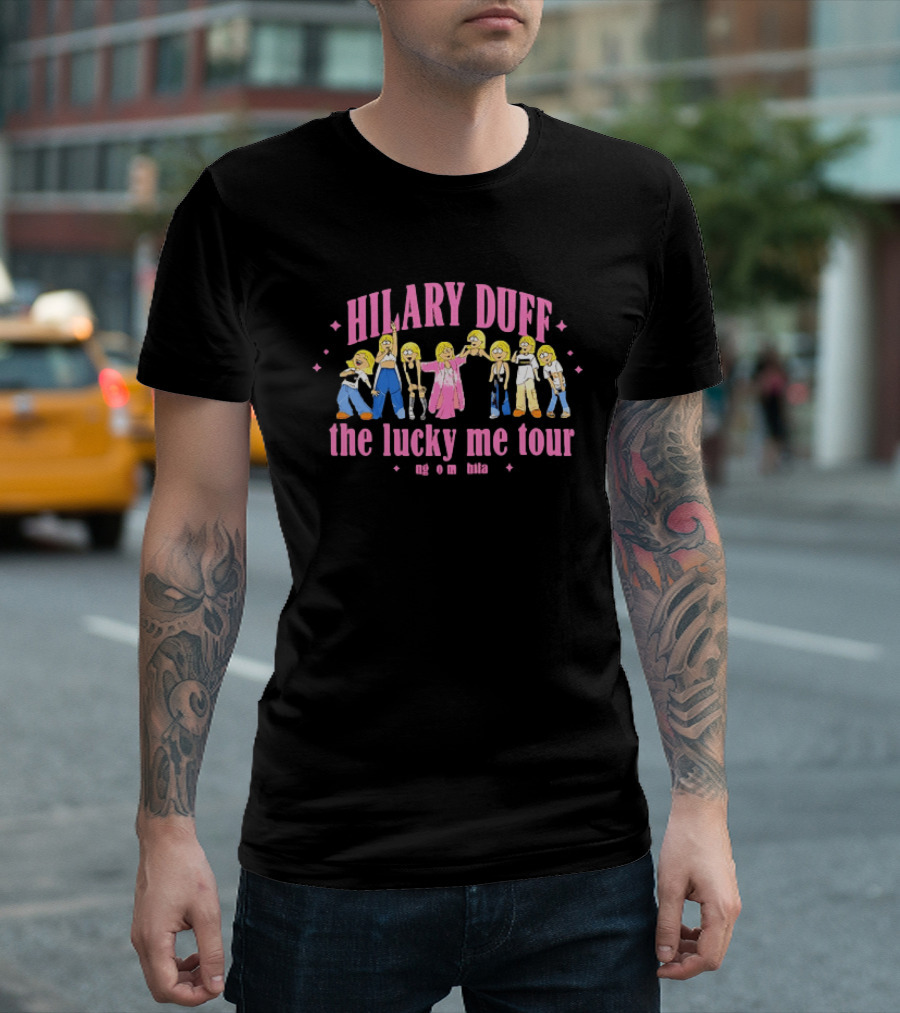 Hilary Duff The Lucky Me Tour Sing To Me Hilary Cartoon Characters T-Shirt