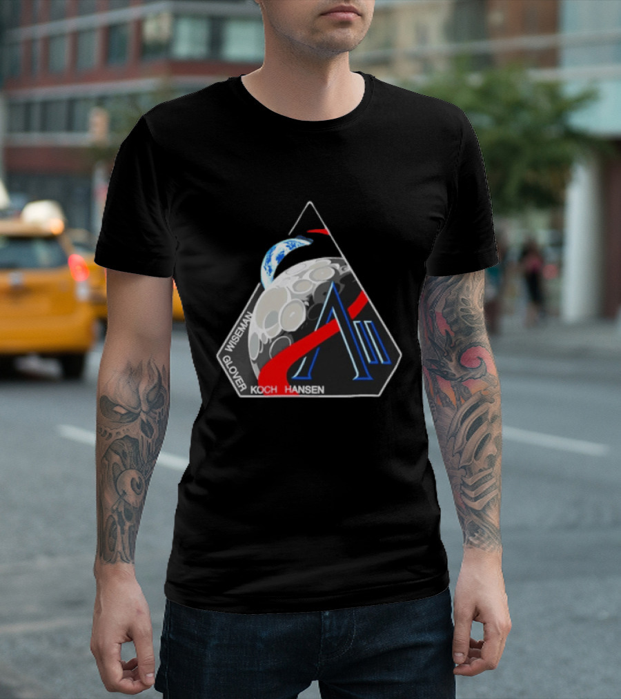NASA Artemis 2 Mission Wiseman Glover Koch Hansen Moon Earth T-Shirt
